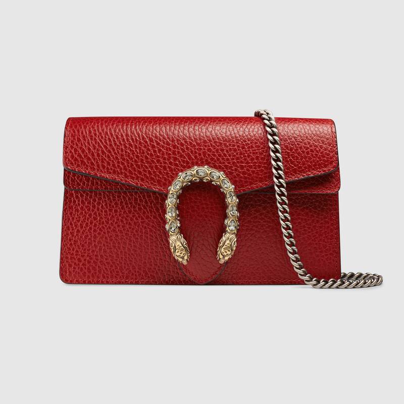 Gucci Dionysus Leather Super Mini Bag Shoulder Bag 476432 Red